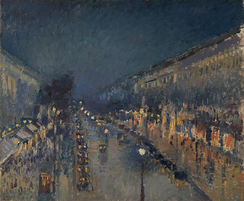 Camille Pissarro: The Boulevard Montmartre at Night (1897) National Gallery, London NG4119