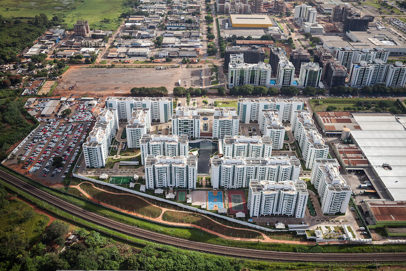Aerial View of Gated Enclave, Shopping, Distrito Federal, 2013