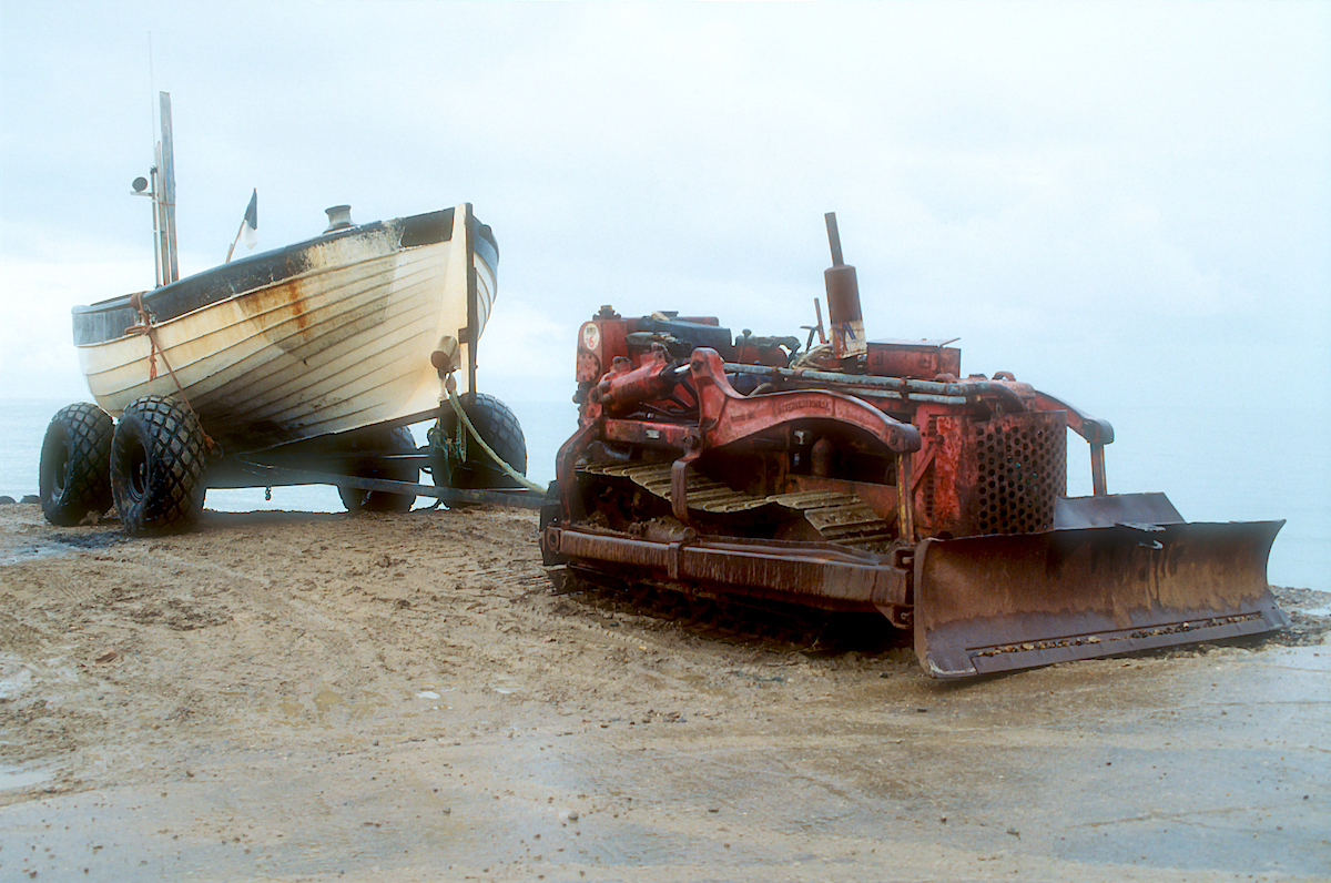 Tractor, Blakeney, Norfolk (winter) photo © Thomas Deckker 1990