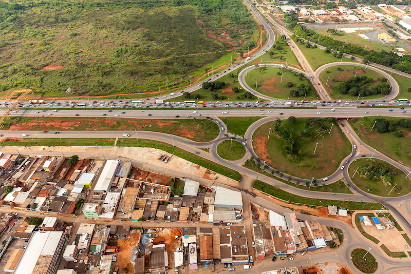 Aerial View of the Via Estrutural, Distrito Federal, 2013